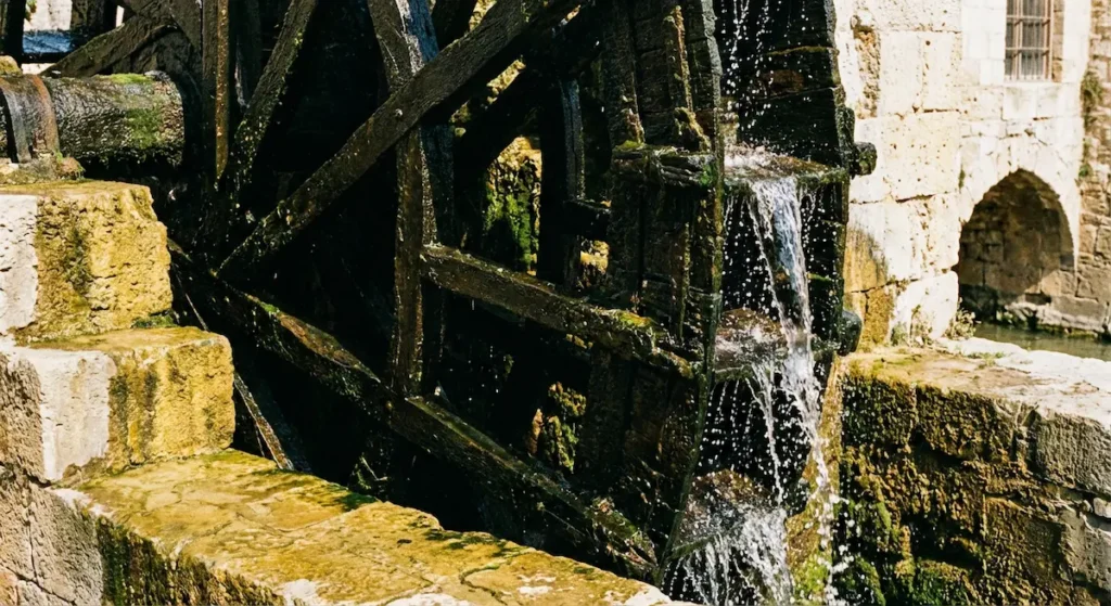 نواعير حماة الخشبية ترفع المياه إلى القناطر الحجرية