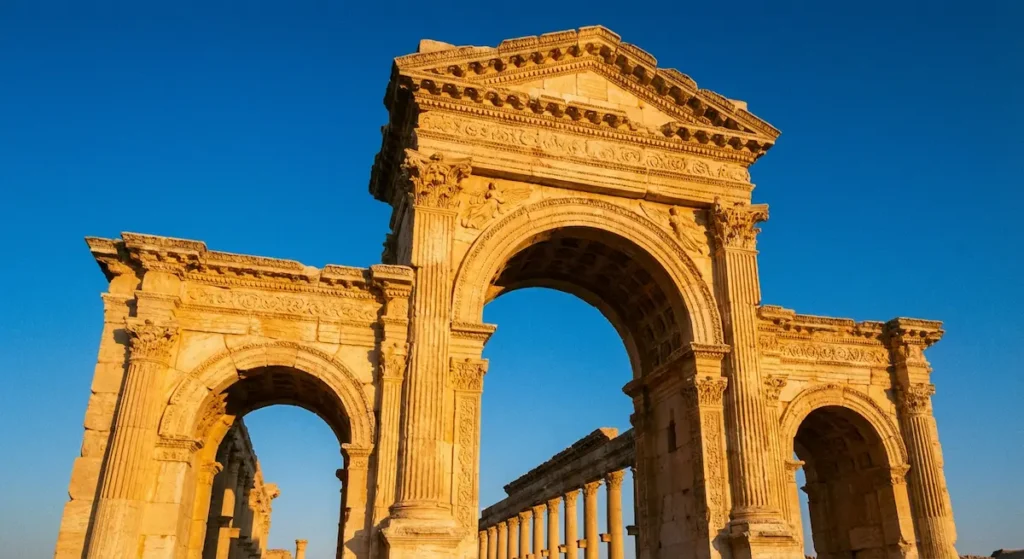  قوس النصر الأثري في مدينة تدمر السورية