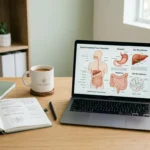 مكتب طبي عصري يعكس الدقة والاحترافية في مراجعة المحتوى الطبي لأمراض الجهاز الهضمي