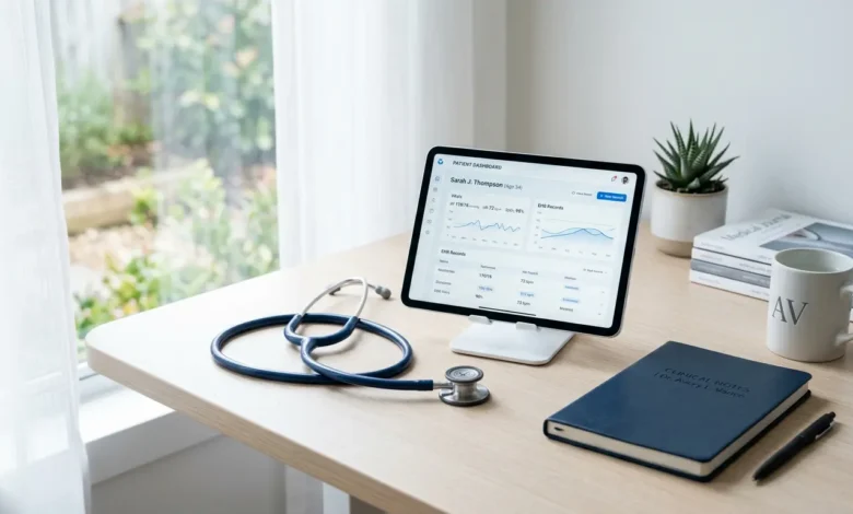 مكتب طبي عصري يعكس الدقة والاحترافية في المراجعة الطبية للمحتوى الصحي