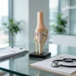 صورة احترافية لمعدات طب العظام والمفاصل مع اسم الدكتور حسان الملكي.