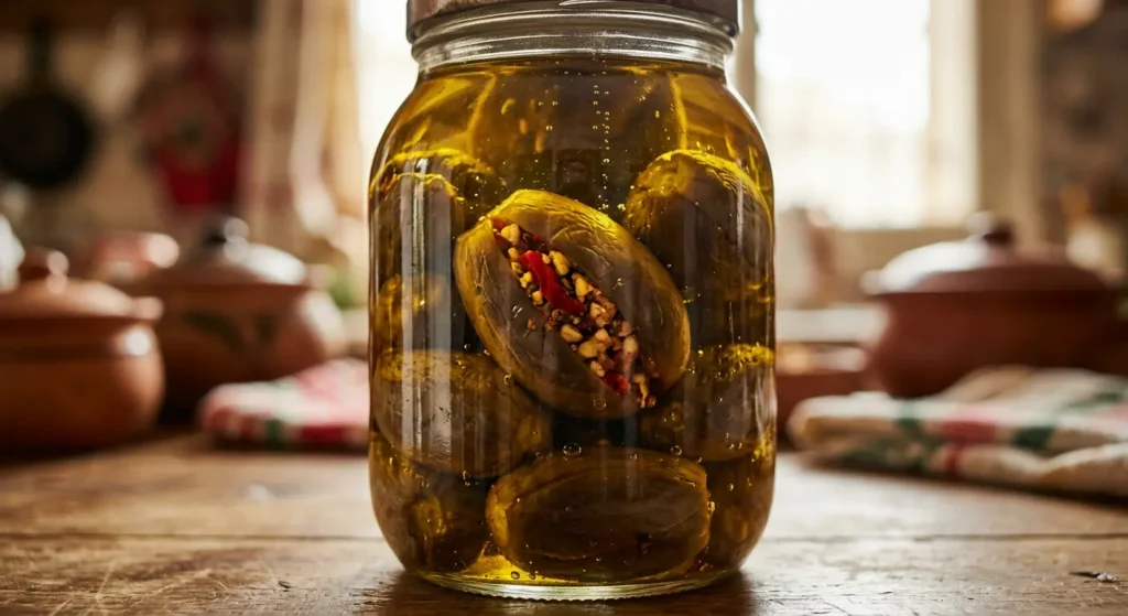 المكدوس: أيقونة المونة السورية محفوظة في الذهب السائل