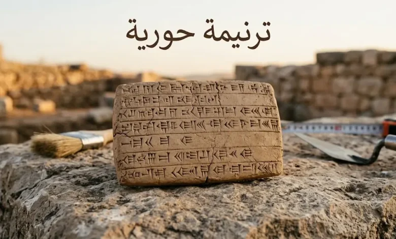 لوح طيني مسماري يحمل ترنيمة حورية رقم 6، أقدم نوتة موسيقية مكتوبة في التاريخ، مكتشف في أوغاريت السورية