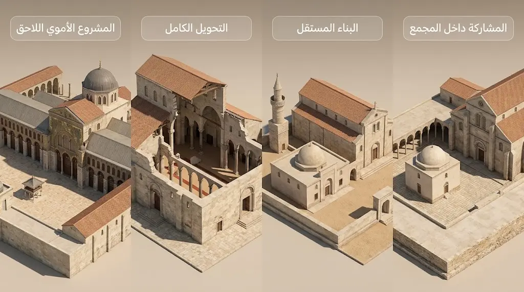 أربعة نماذج للتعامل الإسلامي المبكر مع كنائس الشام