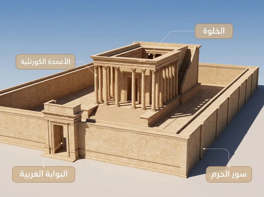 إعادة تصور معمارية دقيقة لمعبد بل في تدمر كما كان في القرن الثاني الميلادي