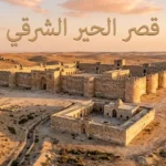 قصر الحير الشرقي الموقع الأثري الأموي في بادية حمص السورية عند الغروب